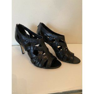 Calvin Klein Kiani Ladies Strappy Heels 8.5 Reptile Print Dressy Club Career